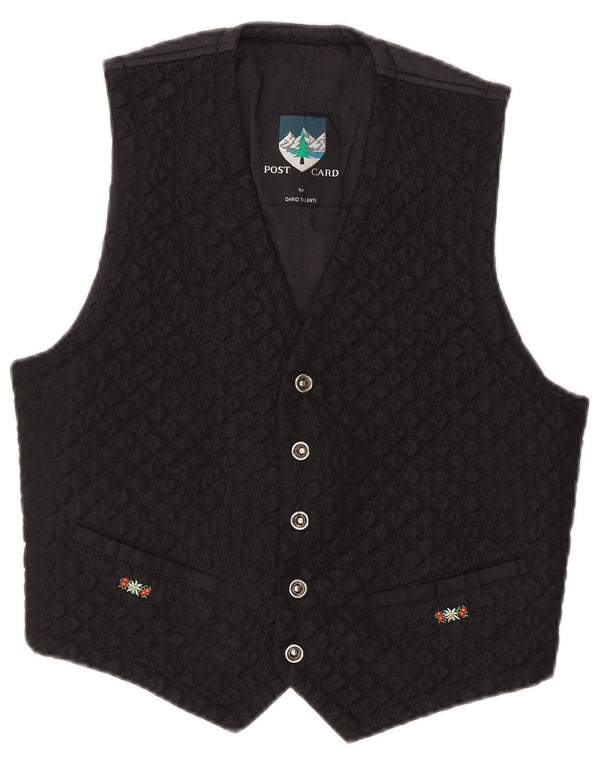 Postal para mujer de Dario Talenti Chaleco Reino Unido 12 Mediano Negro Floral