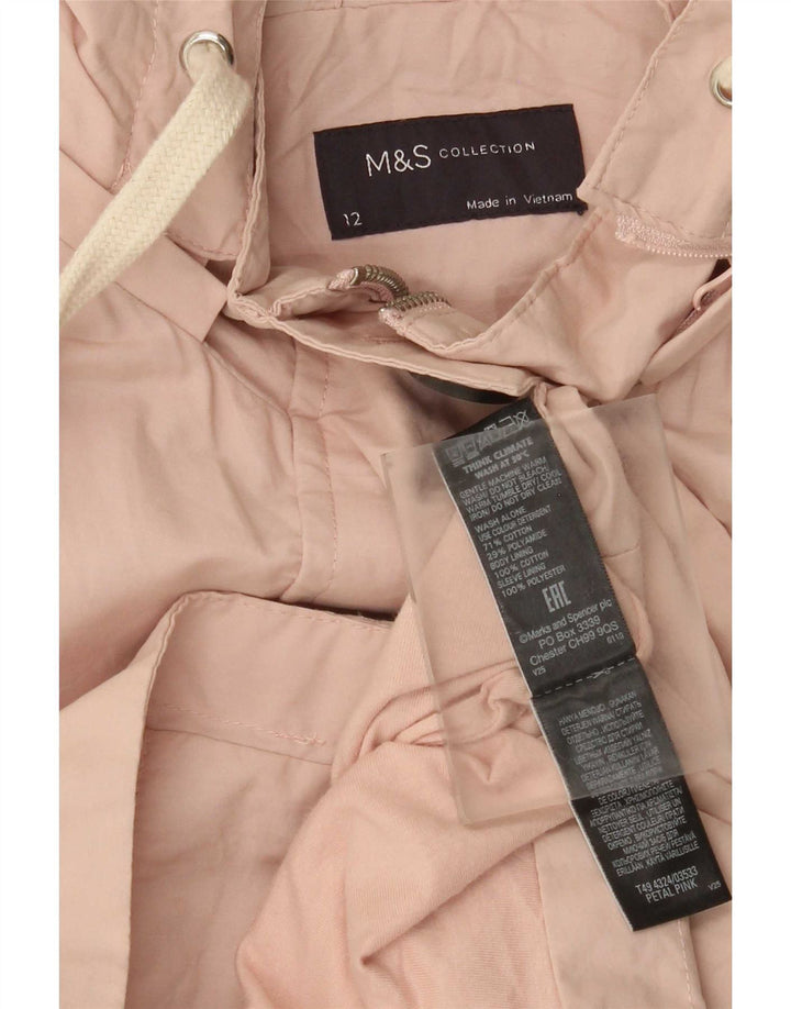 Marks & Spencer Chaqueta Parka Militar con Capucha para Mujer UK 40 Medium Pink