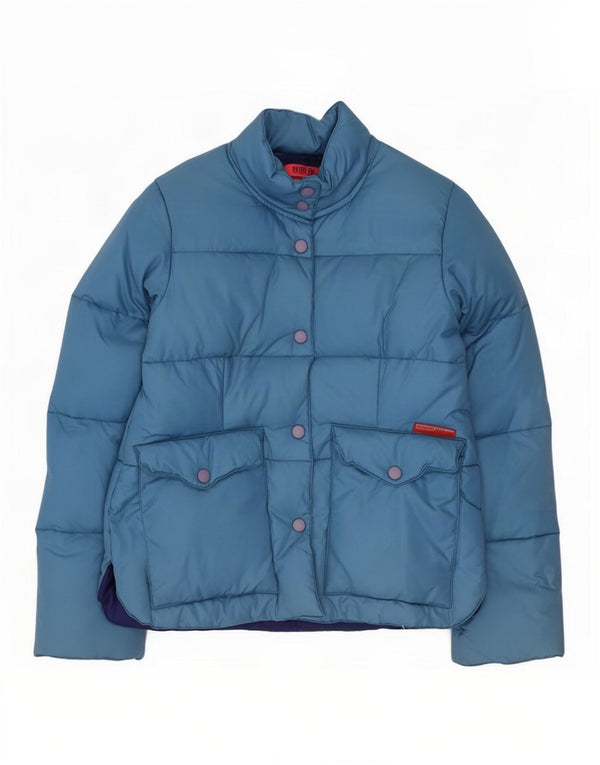 Fiorucci Chaqueta acolchada para mujer UK 44 Large Nylon azul