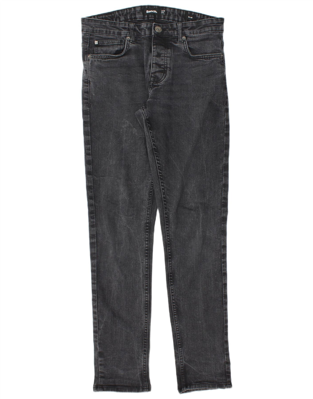 Vaqueros ajustados para hombre Bench W32 L32 Algodón negro