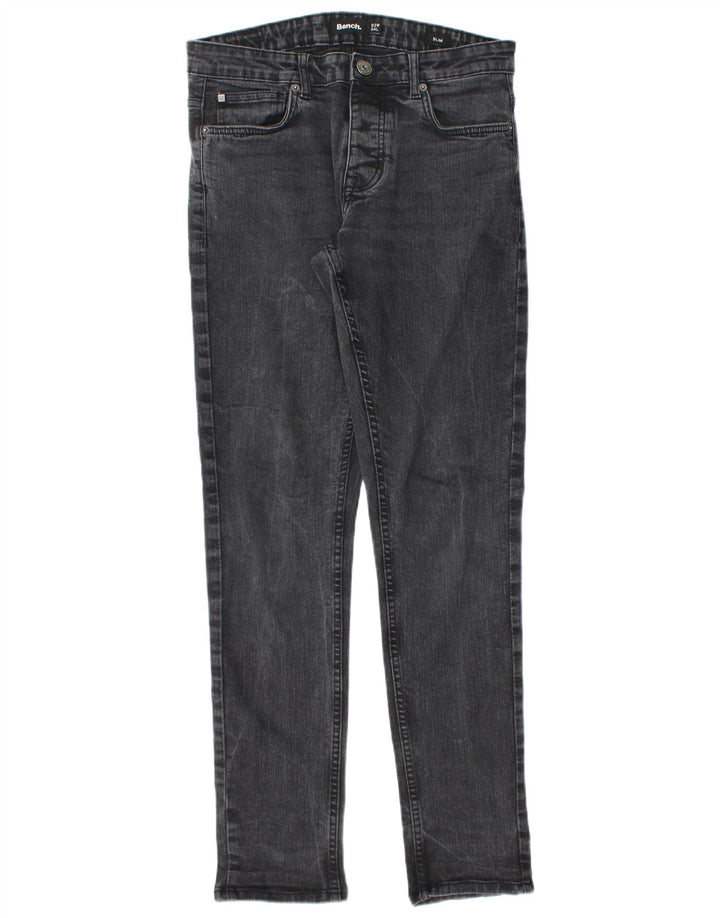 Vaqueros ajustados para hombre Bench W32 L32 Algodón negro