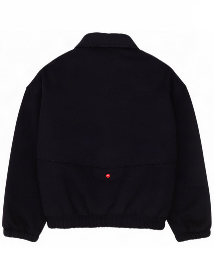 Chaqueta cortavientos estilo bomber vintage para mujer IT 42 Medium Azul marino Bloque de color