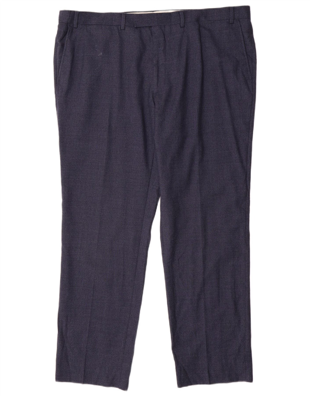 MARKS & SPENCER Mens Straight Suit Trousers W42 L31 Navy Blue Wool