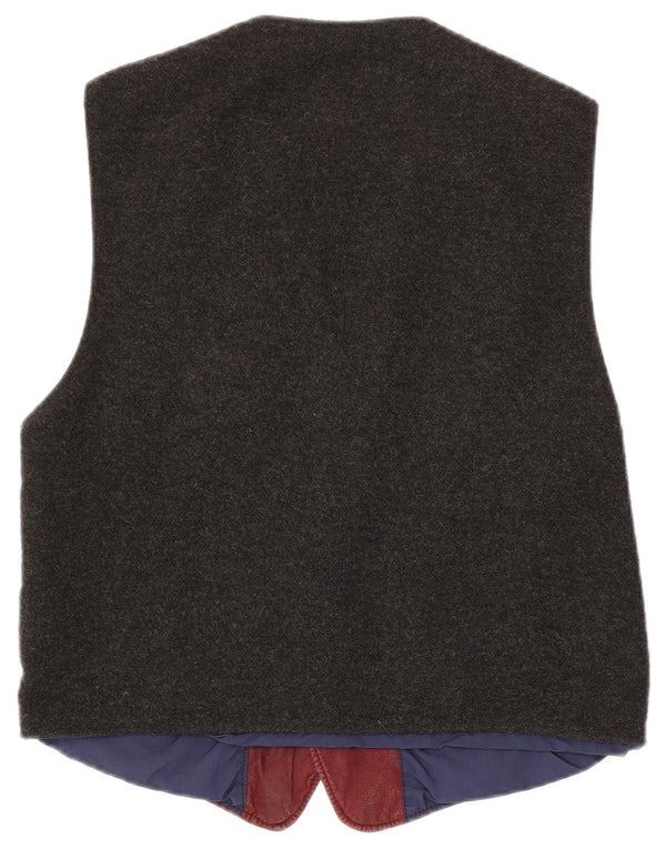 Chaleco vintage para hombre Bloque de color granate medio