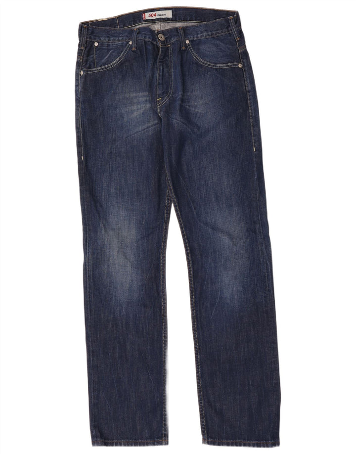 Levi's Vaqueros rectos 504 para hombre W33 L32 Algodón azul