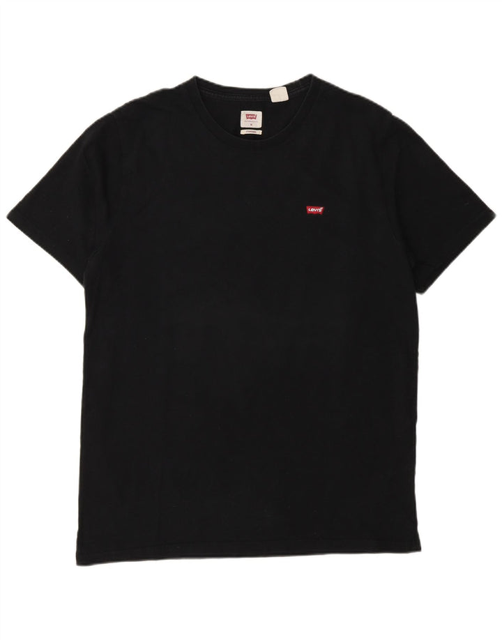 Levi's Camiseta de ajuste estándar para hombre Top mediano de algodón negro
