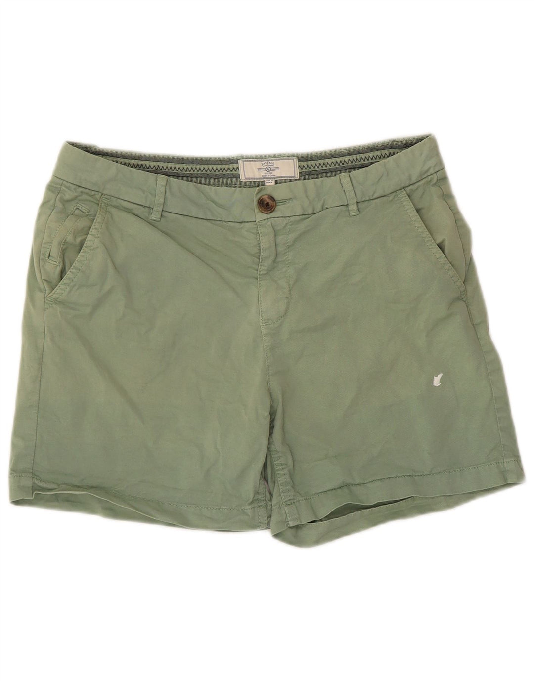 Fat Face Pantalones cortos chinos para mujer US 6 Medium W30 Algodón verde