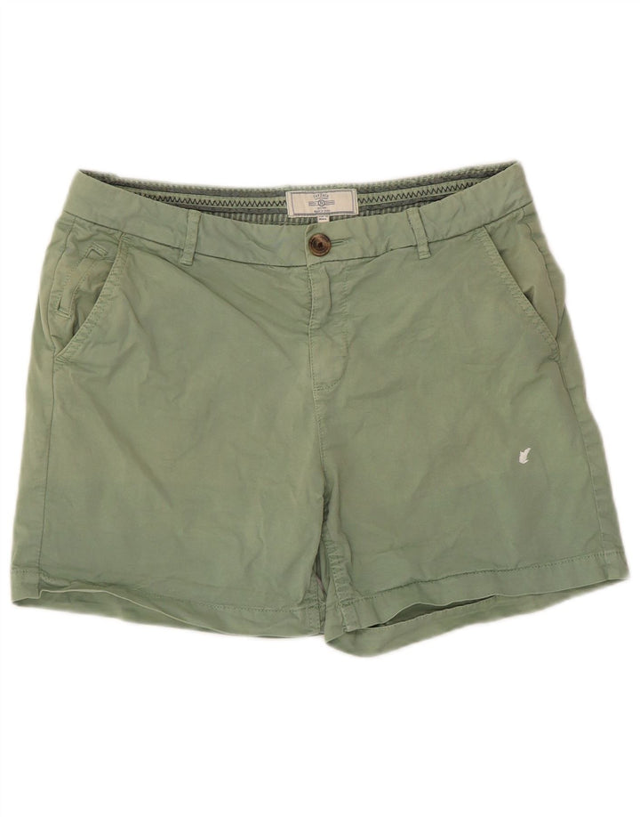 Fat Face Pantalones cortos chinos para mujer US 6 Medium W30 Algodón verde