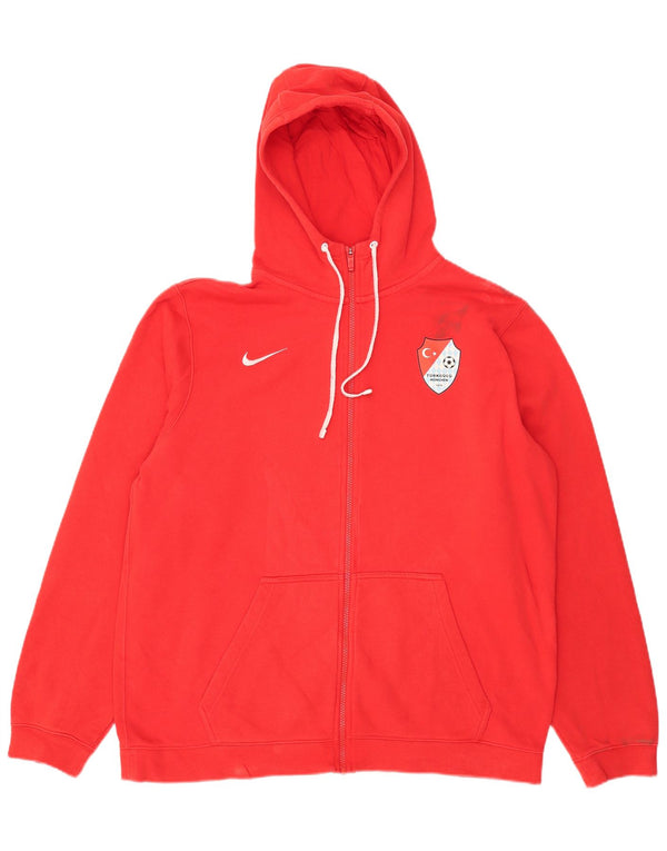 Nike Sudadera con capucha y cremallera gráfica para hombre XL Algodón rojo