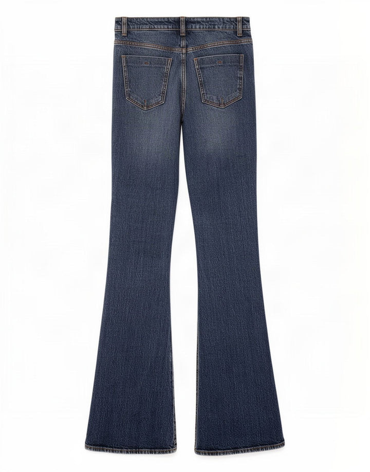 Zara Vaqueros Acampanados Mujer EU 34 2XS W24 L34 Azul