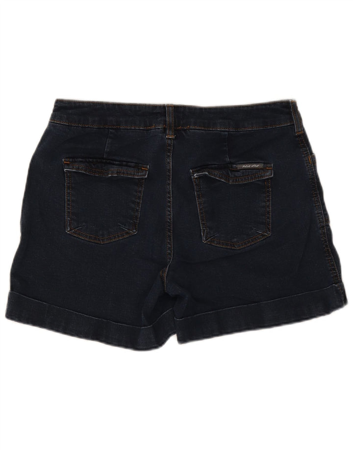 White Stuff Pantalones cortos vaqueros para mujer UK 12 Medium W30 Azul marino Algodón