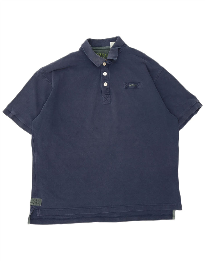 Orvis Polo Hombre Grande Azul Marino Algodón