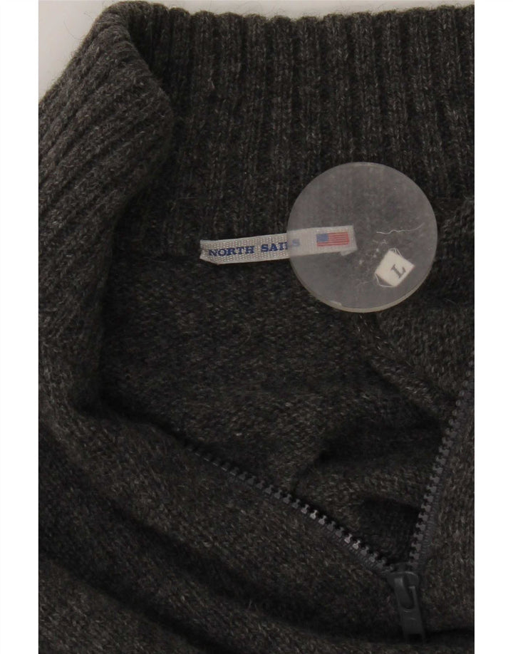 North Sails Jersey De Cuello Con Cremallera Para Hombre Grande Gris Moteado