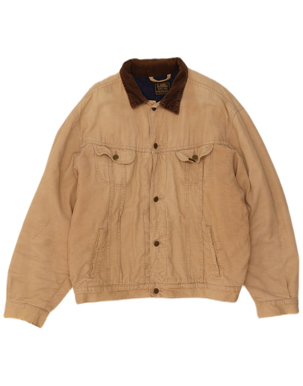 Lee Chaqueta de pana para hombre UK 44 2XL Algodón color block beige