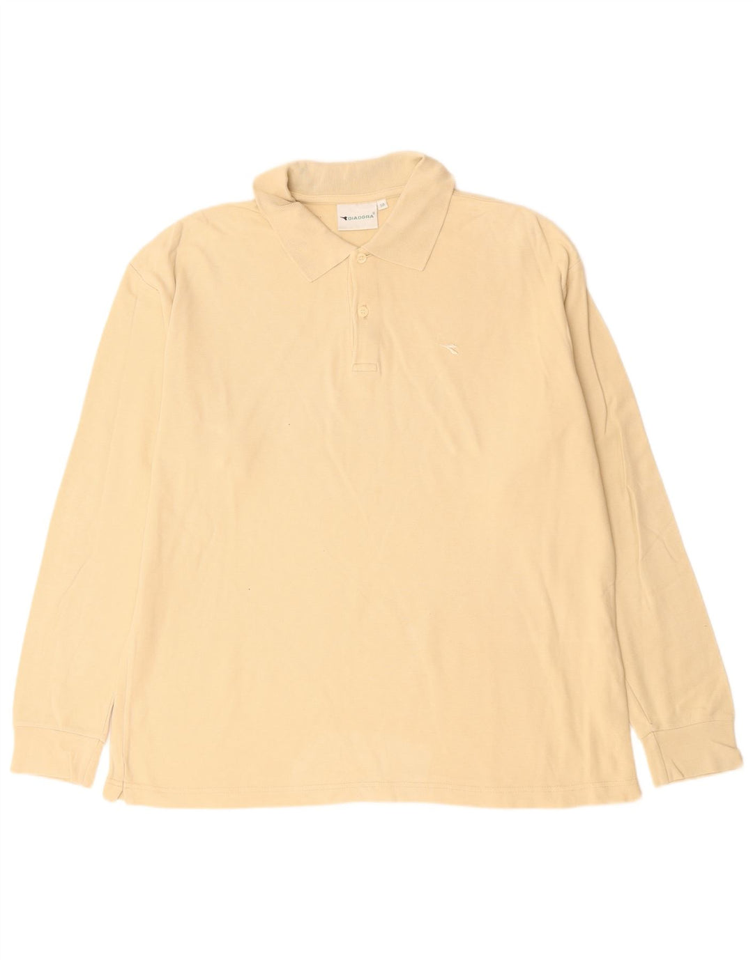 DIADORA Polo Manga Larga Hombre IT 50 Algodón Beige Medio