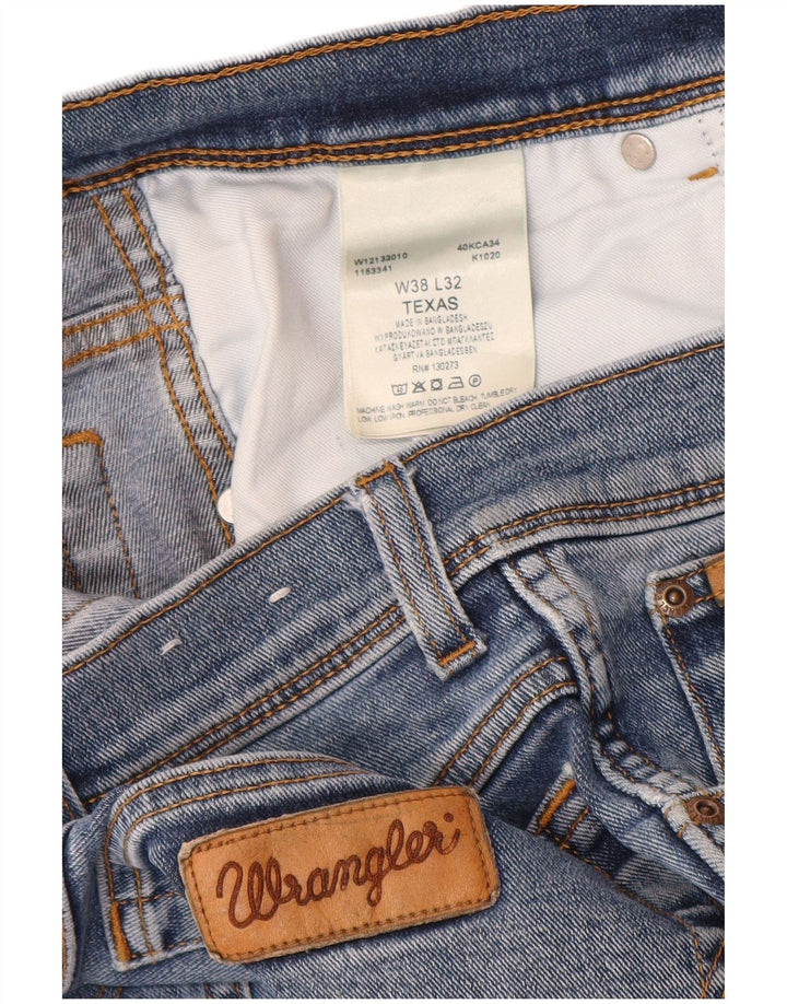 Wrangler Vaqueros rectos Texas para hombre W38 L32 Algodón azul