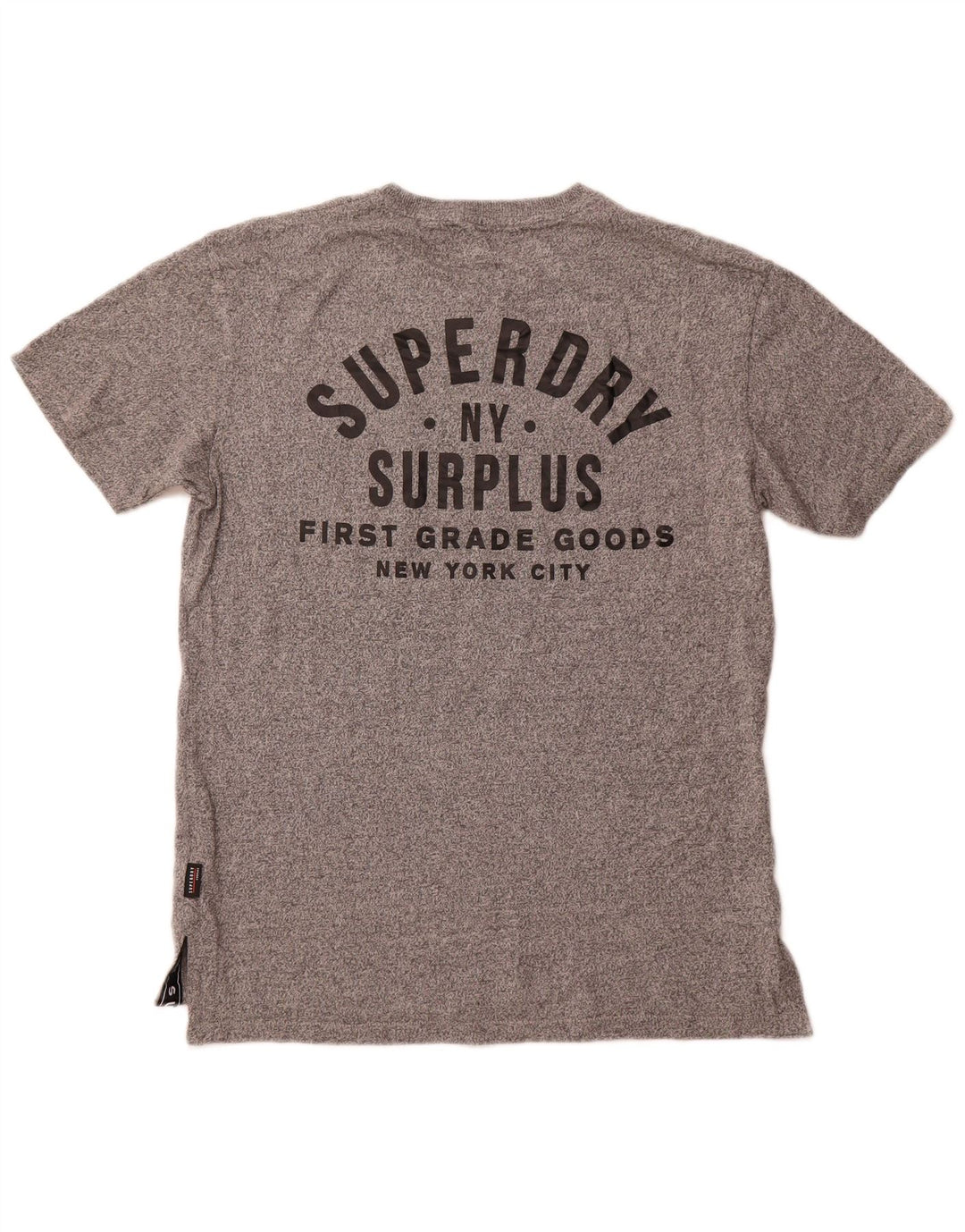 Superdry Camiseta estampada de algodón moteado en gris medio para hombre