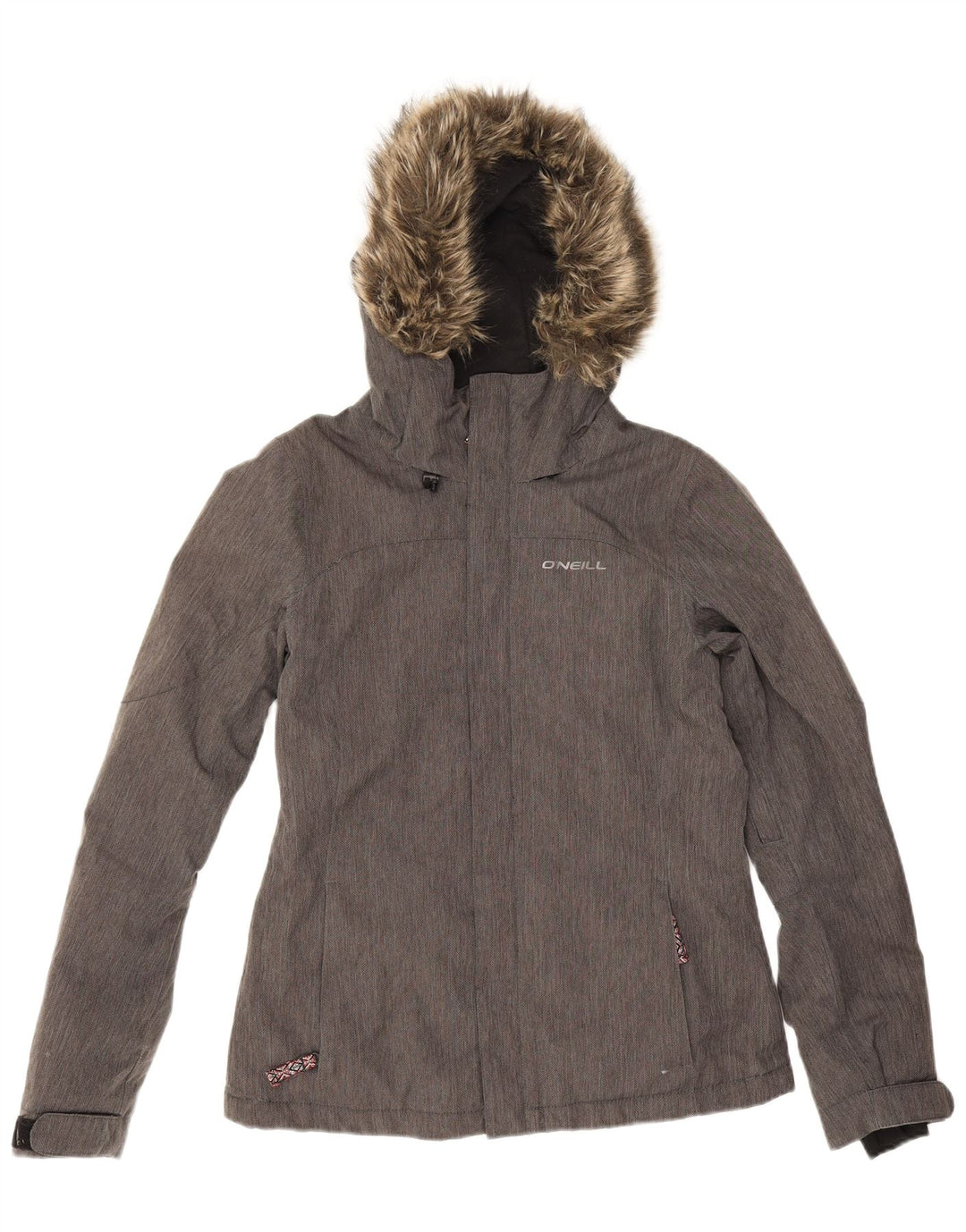 O'Neill Chaqueta cortavientos con capucha para hombre UK 10 Small Gris Poliéster