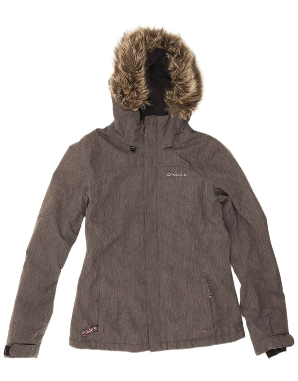 O'Neill Chaqueta cortavientos con capucha para hombre UK 10 Small Gris Poliéster