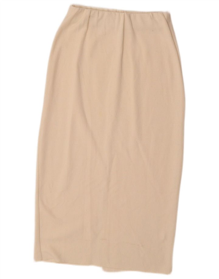 Zara Mujer Falda Midi De Punto Pequeña W27 Blanco Roto