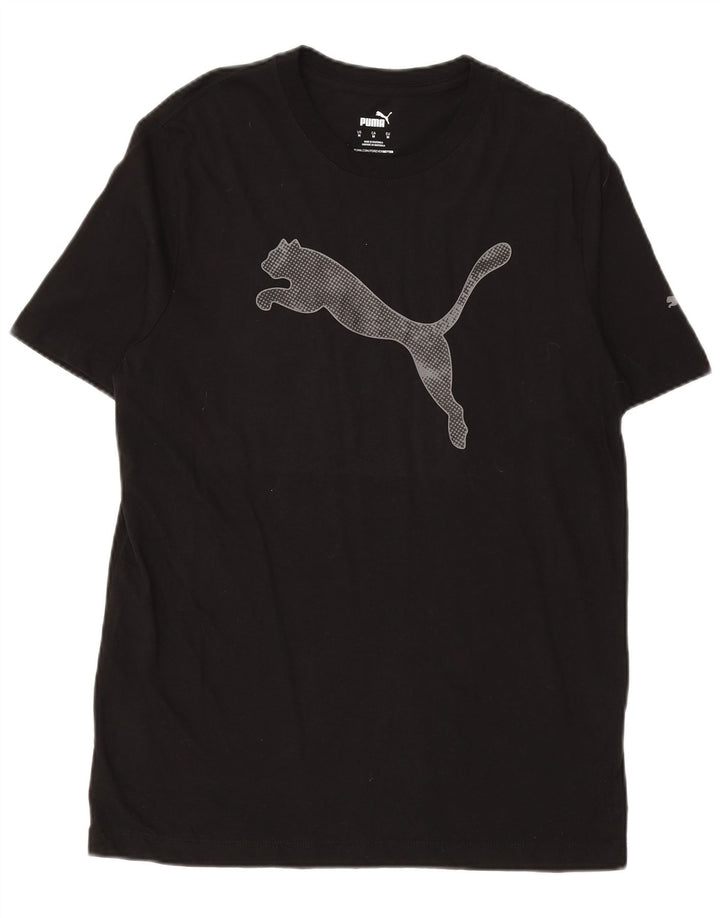 PUMA Camiseta gráfica para hombre Top mediano de algodón negro