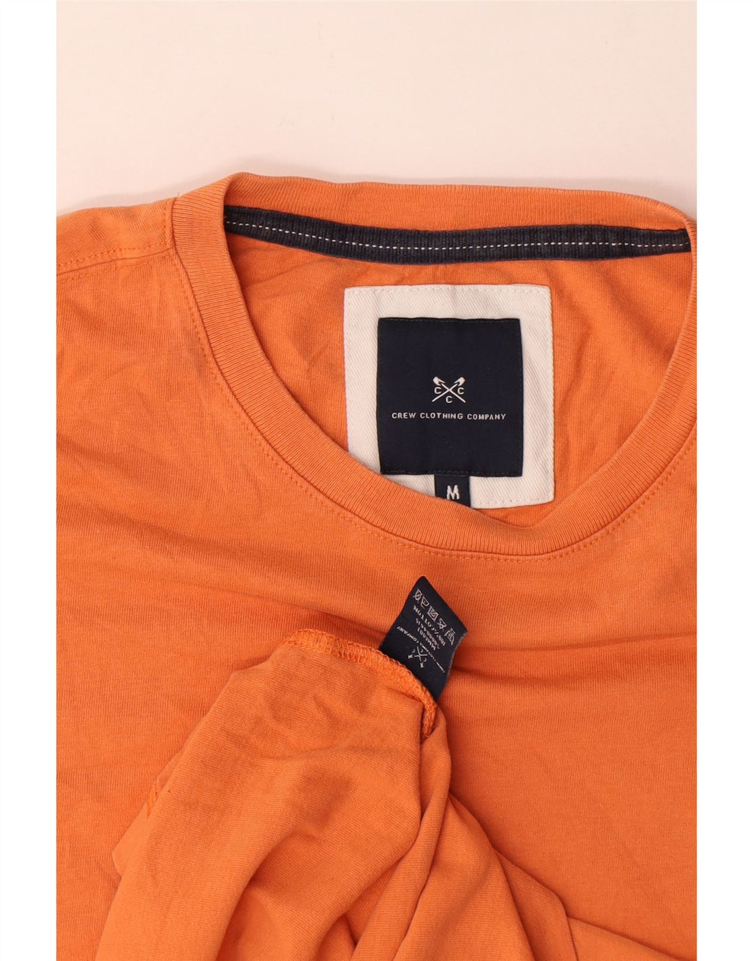 Crew Clothing Camiseta para hombre Top Algodón naranja medio