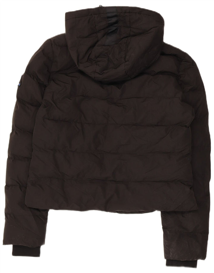 SUPERDRY Chaqueta acolchada con capucha para mujer UK 40 Mediana Poliéster negro