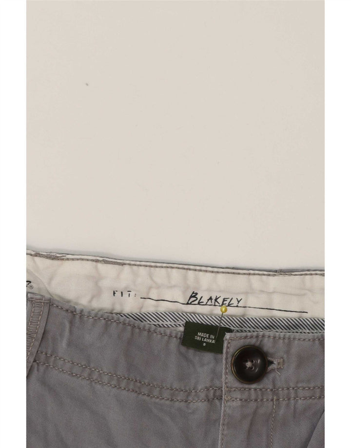Eddie Bauer Pantalones cortos chinos para mujer US 8 Mediano W30 Algodón gris