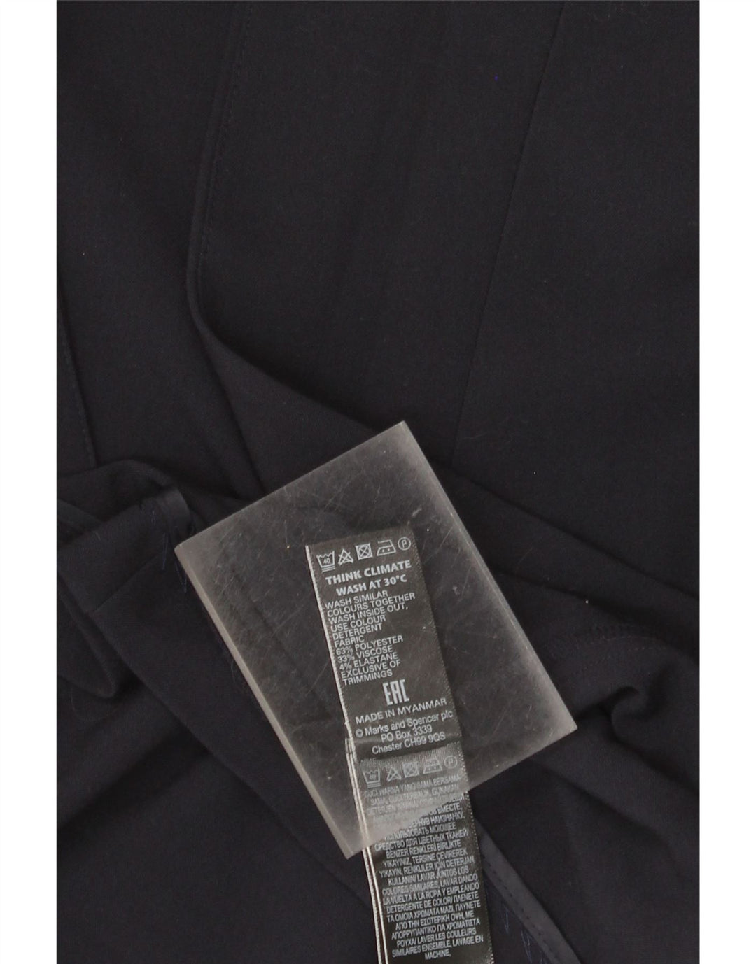Marks & Spencer Chaqueta Americana Abierta de Manga 3/4 para Mujer UK 22 3XL Azul Marino