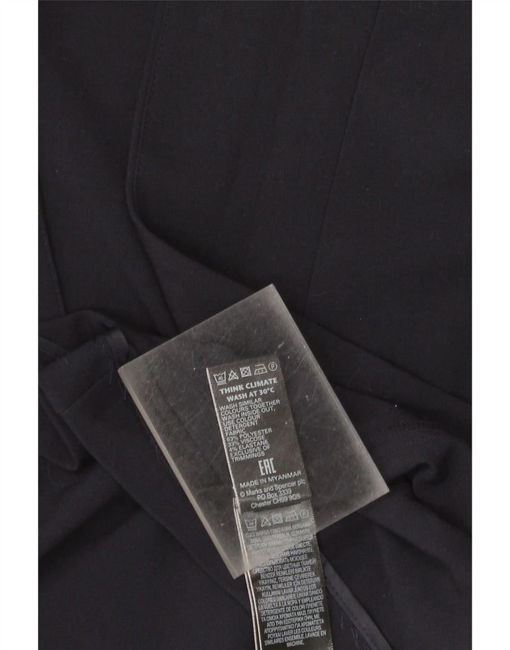 Marks & Spencer Chaqueta Americana Abierta de Manga 3/4 para Mujer UK 22 3XL Azul Marino