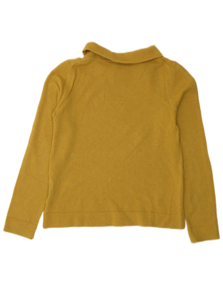Hobbs Jersey de cuello vuelto para mujer UK 10 Small Lana amarilla