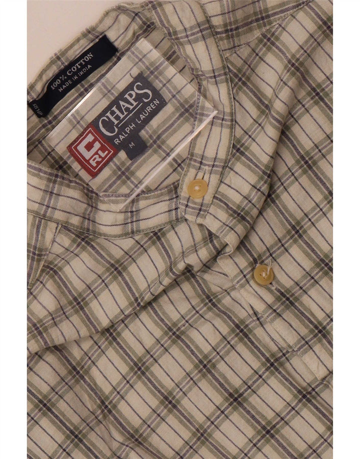 Chaps Ralph Lauren Camisa para hombre Algodón a cuadros caqui mediano