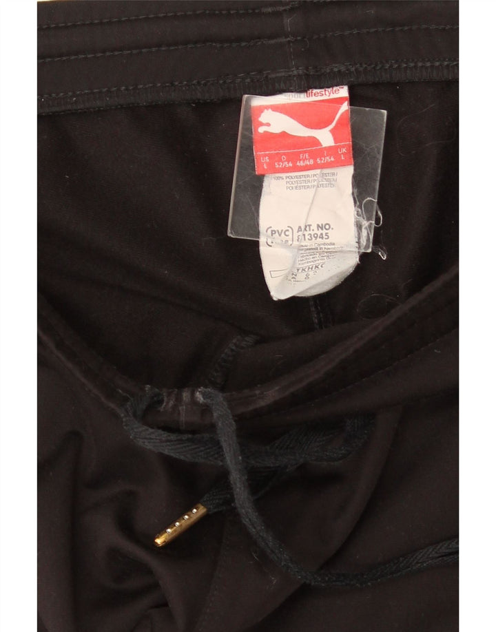 Puma Pantalones De Chándal Para Hombre Grande Negro Colorblock Poliéster