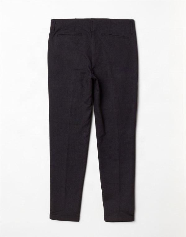 Zara Mujer Pantalón Chino Recto Pequeño W26 L28 Poliéster Azul Marino