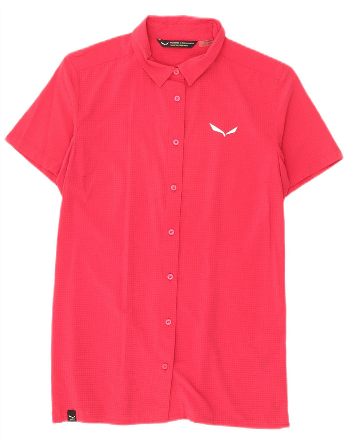 Camisa de manga corta para mujer Dolomite IT 40 Small Pink Check