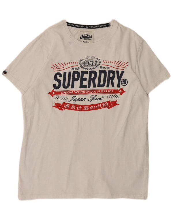 Superdry Camiseta gráfica para hombre Top 2XL Algodón blanco