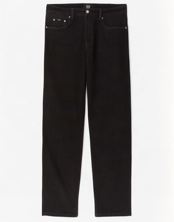 Hugo Boss Hombre Pantalones Casuales Rectos W32 L30 Negro