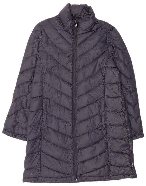 Calvin Klein Abrigo acolchado para mujer UK 46 Large Nylon azul marino