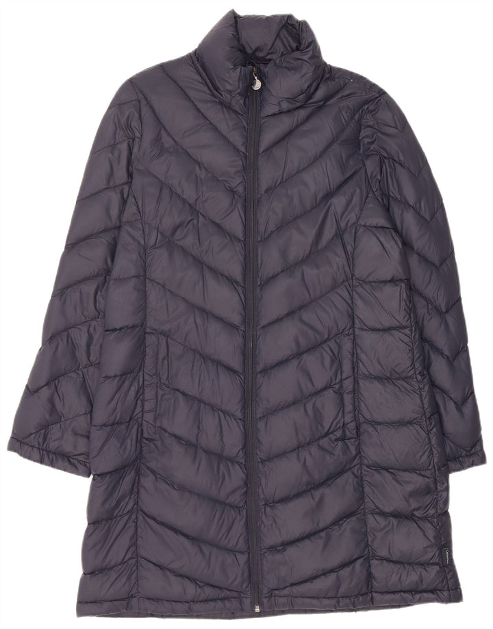 Calvin Klein Abrigo acolchado para mujer UK 46 Large Nylon azul marino
