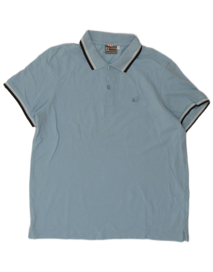 Polo Lotto Hombre De Algodón A Rayas Azul Grande
