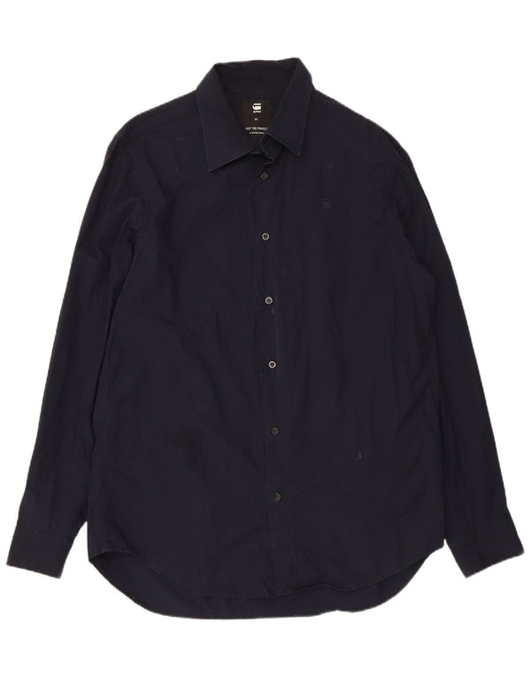 Camisa G-Star Hombre XL Algodón Azul Marino