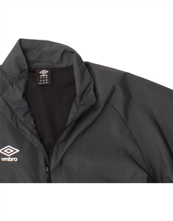 UMBRO Mens Tracksuit Top Jacket Large Black Colourblock Polyester Vintage Umbro and Second-Hand Umbro from Messina Hembry 