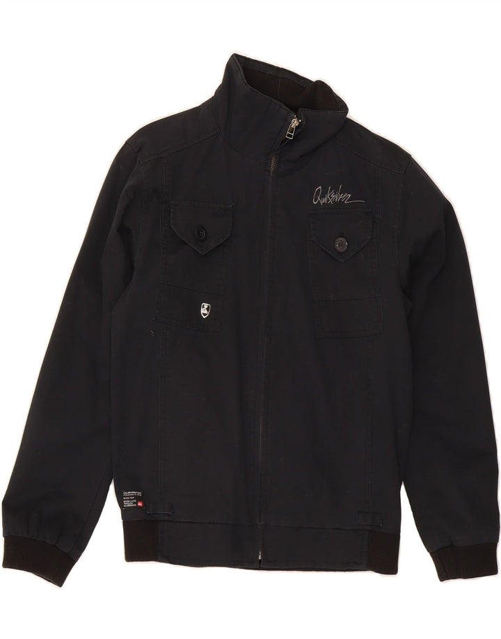 QUIKSILVER Boys Bomber Jacket 13-14 Years Black Cotton Vintage Quiksilver and Second-Hand Quiksilver from Messina Hembry 