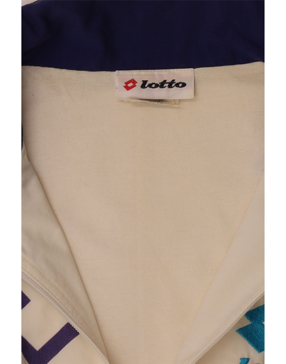 Lotto Mens Graphic Chándal Top Chaqueta Grande Blanco Roto Geométrico Retro