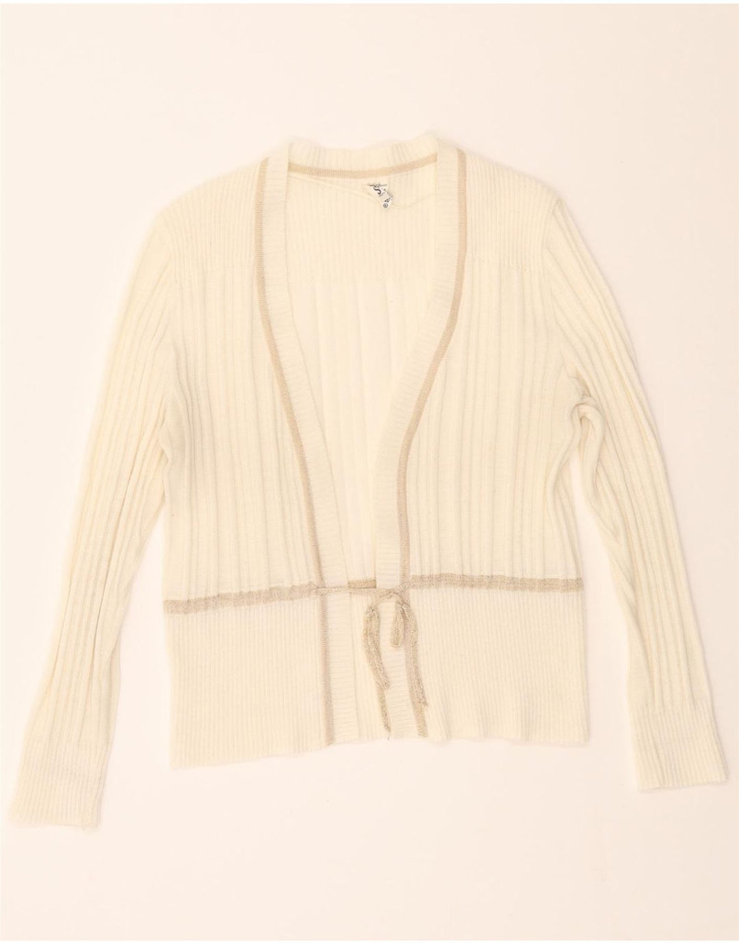 C&A Womens Cardigan Sweater IT 44 Medium White Acrylic Vintage C&A and Second-Hand C&A from Messina Hembry 