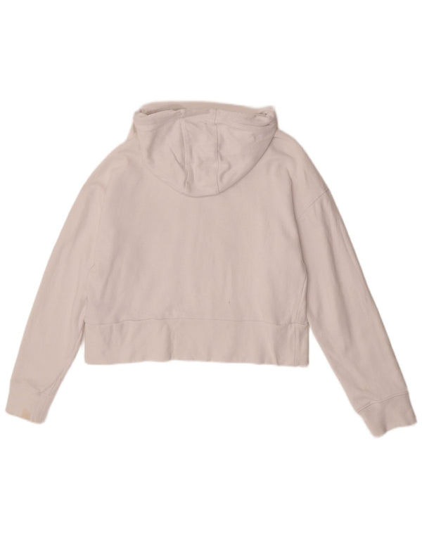 Dkny Jersey con capucha y estampado gráfico extragrande para mujer UK 10 Small White Cotton
