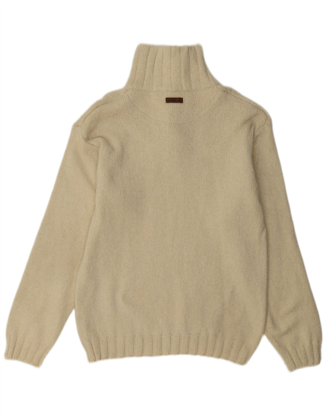 Marlboro Classics - Jersey para hombre con cuello y botones, talla XL, lana beige