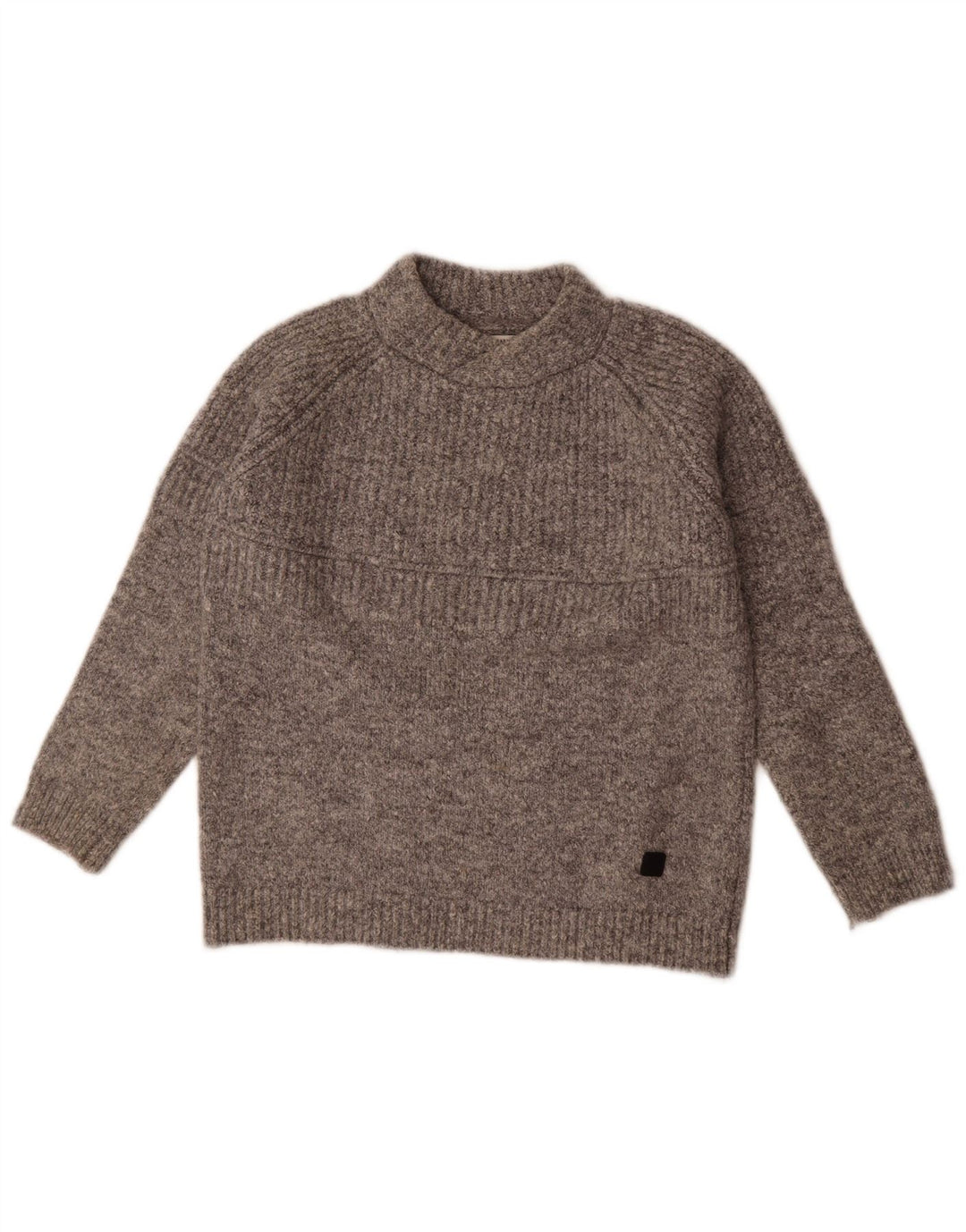 Zara Jersey Niña Cuello Alto 9-10 Años Gris Poliéster