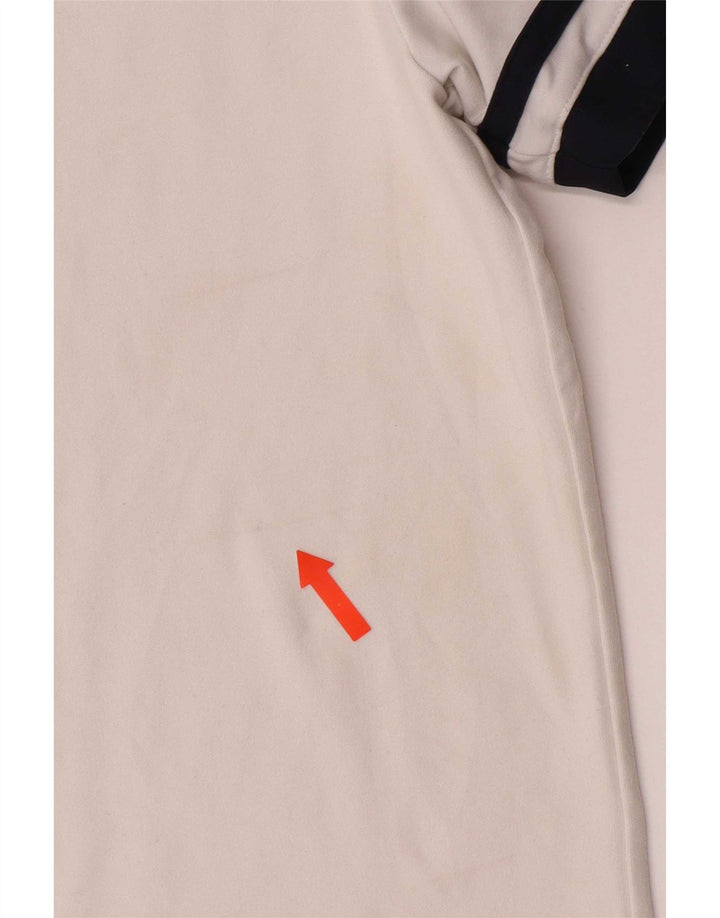 Nike Polo Dri Fit para hombre UK 38/40 Medio Blanco Colorblock Poliéster