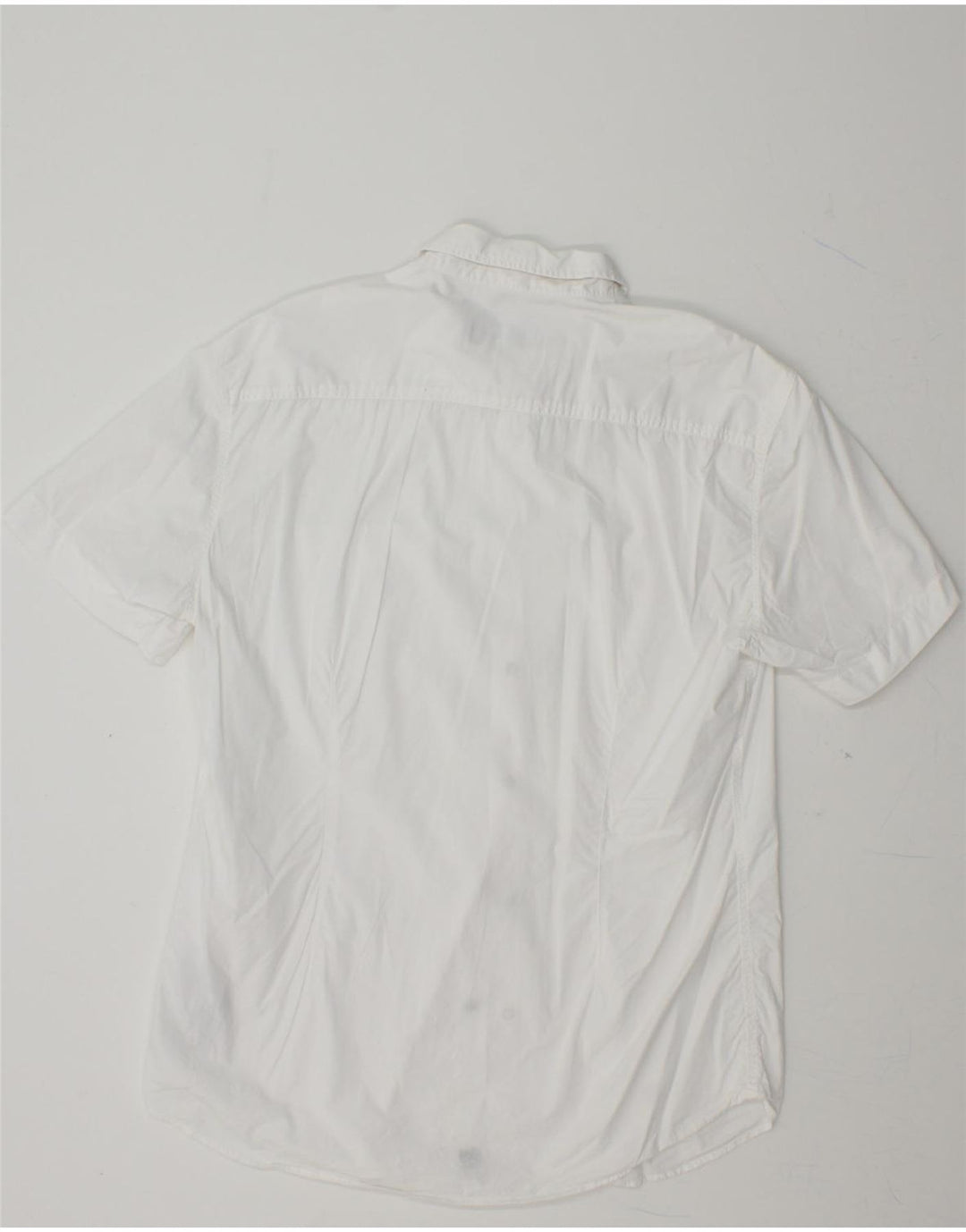 GAS Mens Short Sleeve Shirt XL White Cotton Vintage Gas and Second-Hand Gas from Messina Hembry 